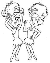 coloriage flintstones wilma et betty